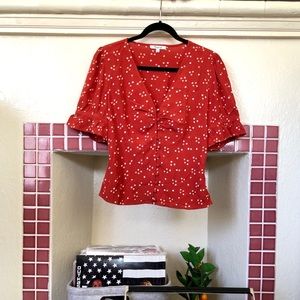 NWOT Madewell Daylight Top Polka Dot - size 6